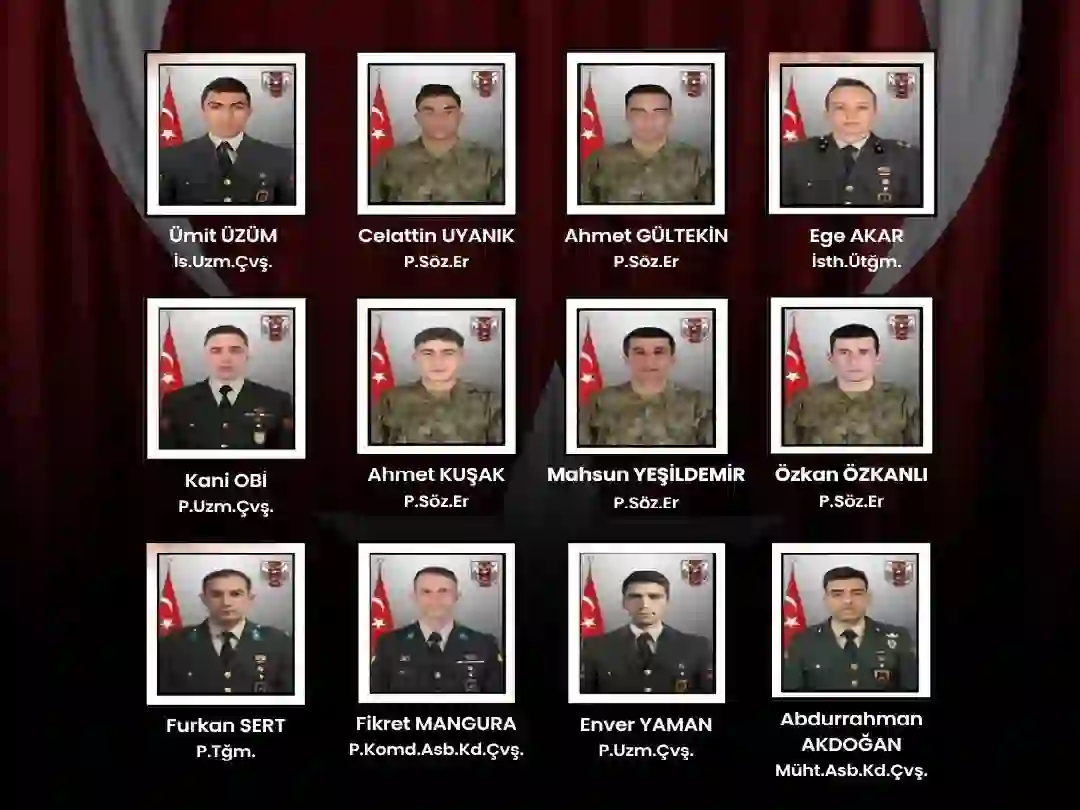 Şehitlerimize Allah’tan Rahmet, Ailelerine Sabır, Milletimize Başsağlığı Diliyoruz.